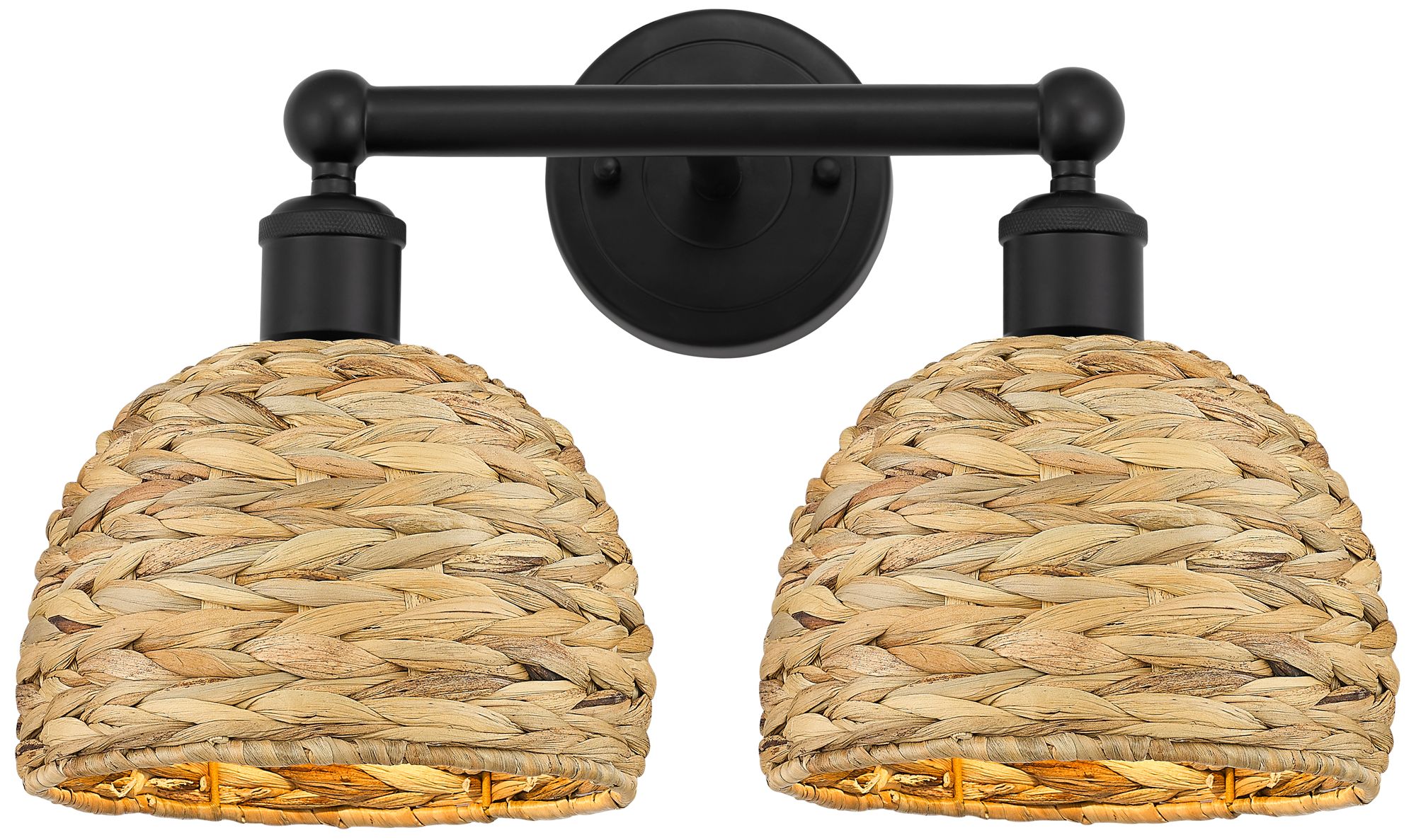 Innovations Lighting Woven Rattan Black Collection