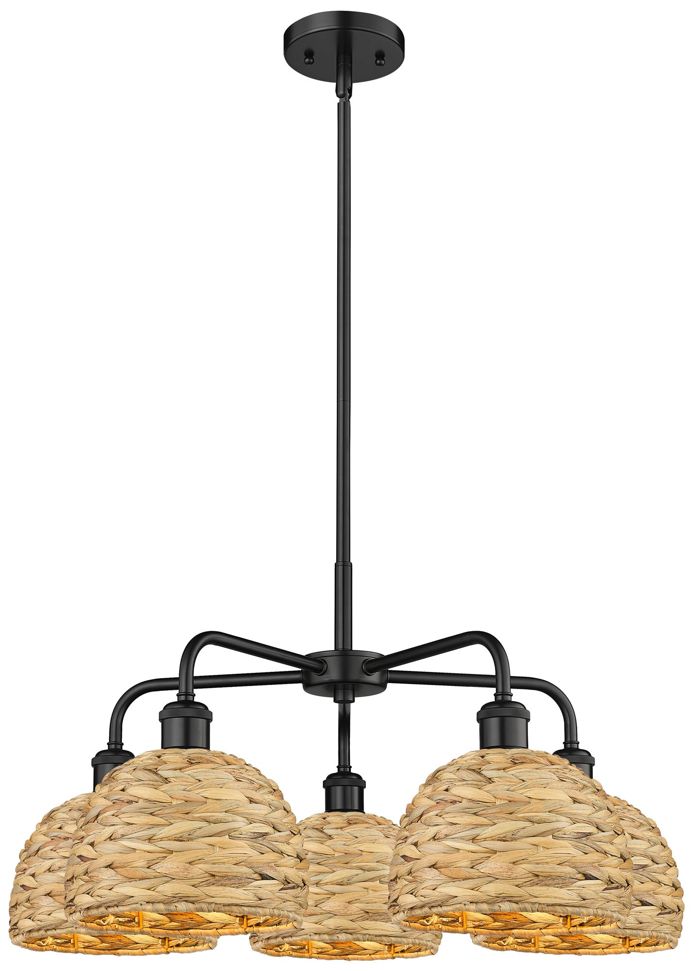 Innovations Lighting Woven Rattan Black Collection