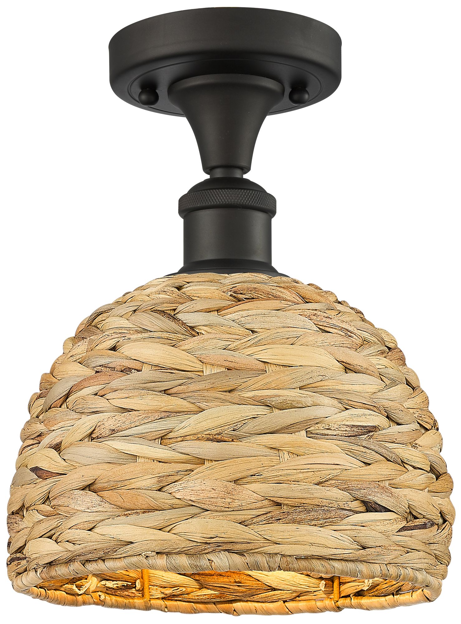 Innovations Lighting Woven Rattan Black Collection