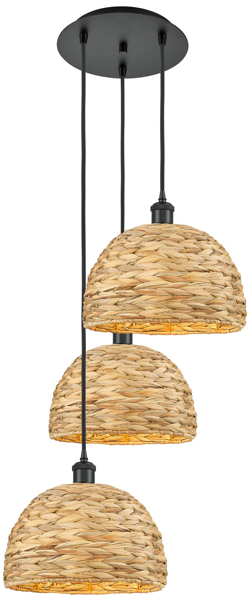 Innovations Lighting Woven Rattan Black Collection