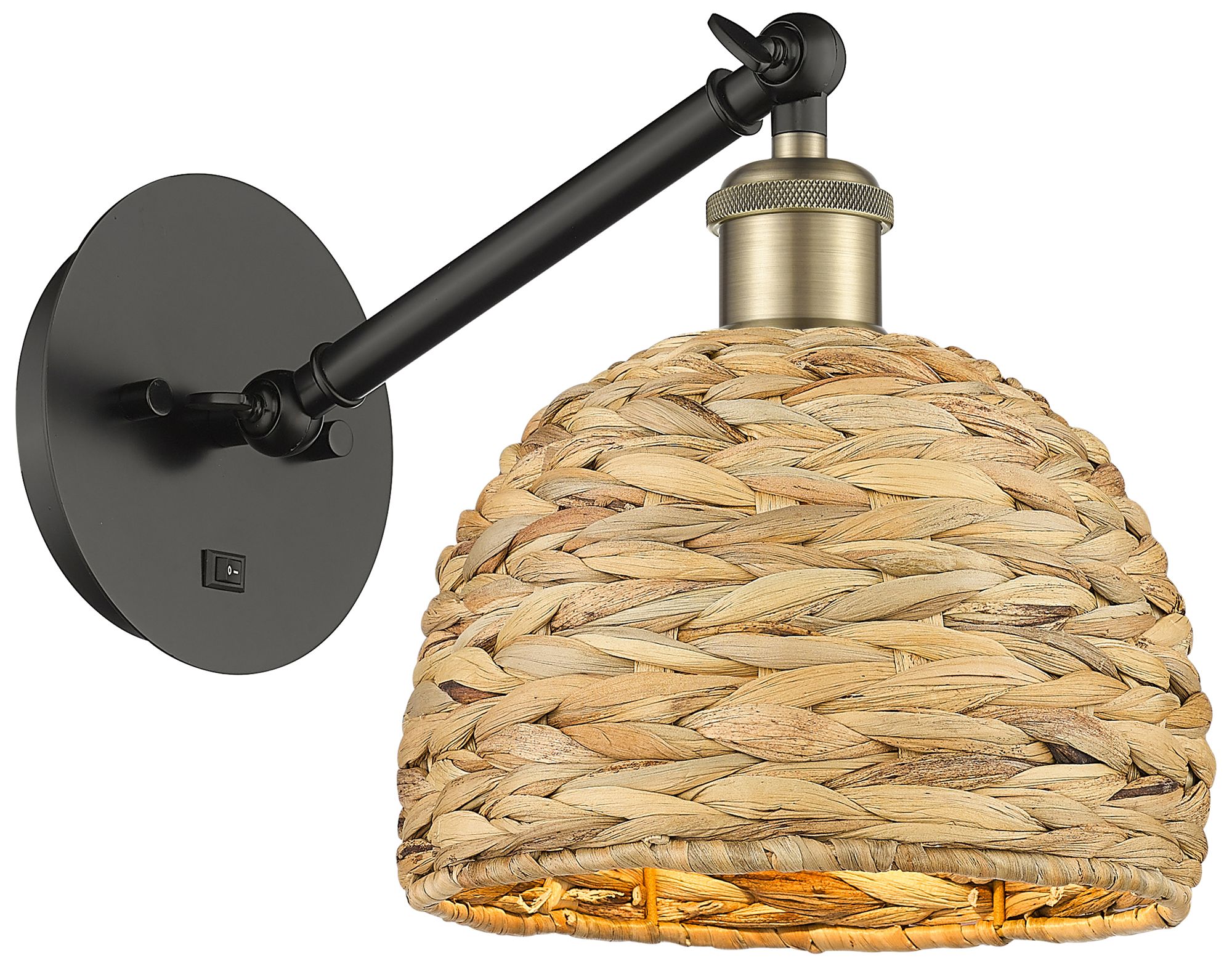 Innovations Lighting Woven Rattan Black Collection