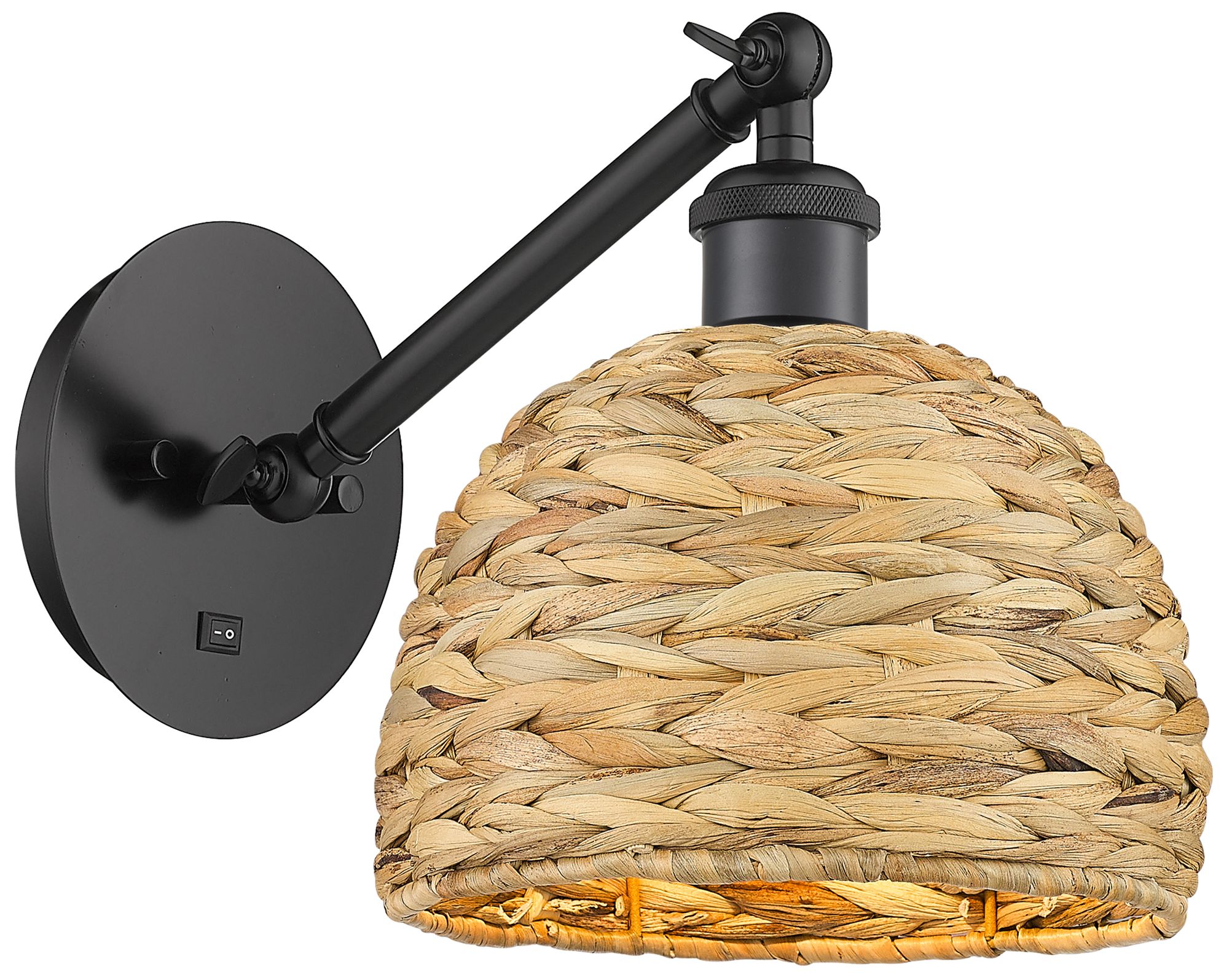 Innovations Lighting Woven Rattan Black Collection