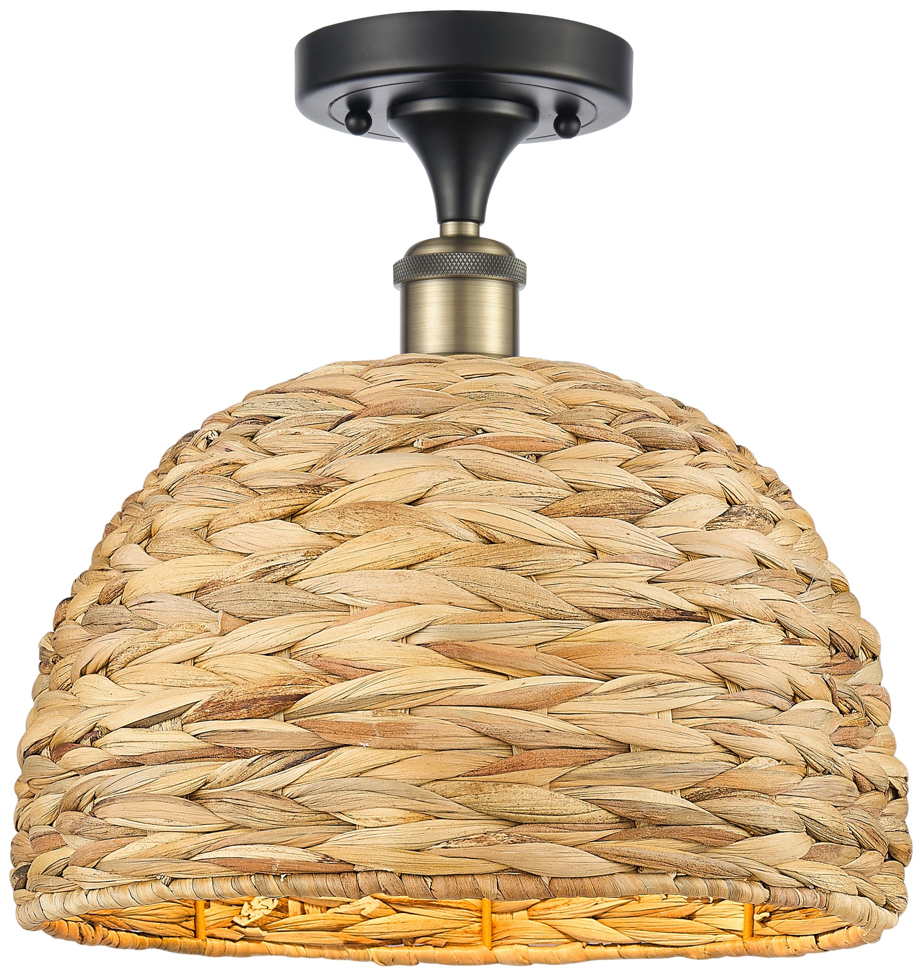 Innovations Lighting Woven Rattan Black Collection