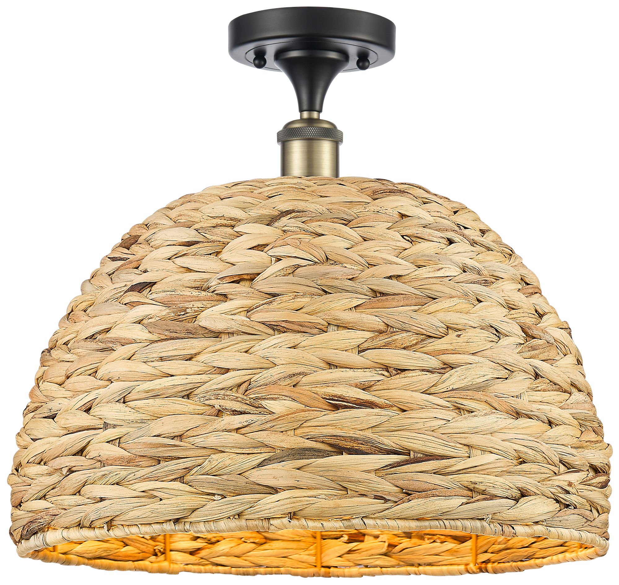 Innovations Lighting Woven Rattan Black Collection