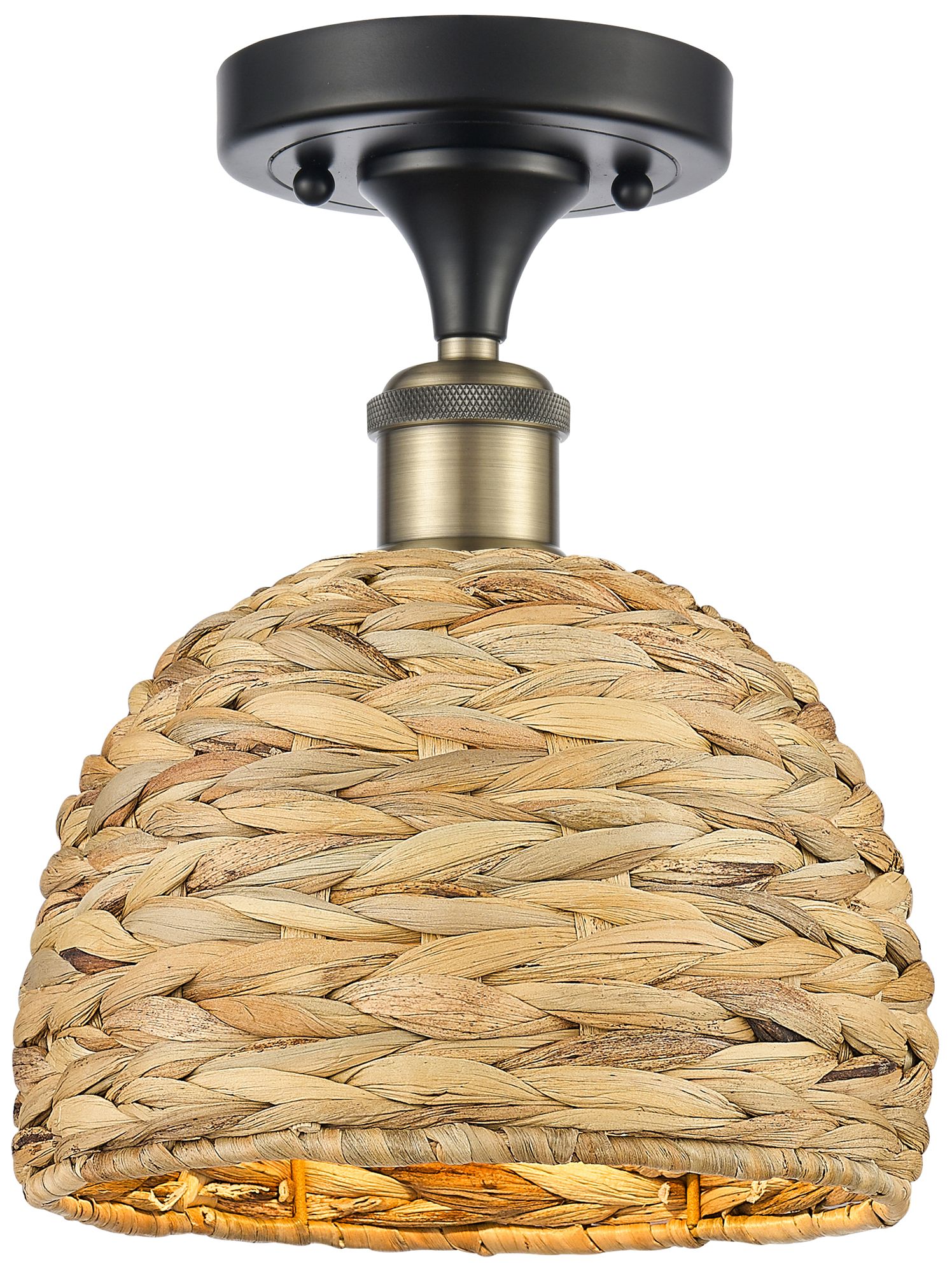 Innovations Lighting Woven Rattan Black Collection