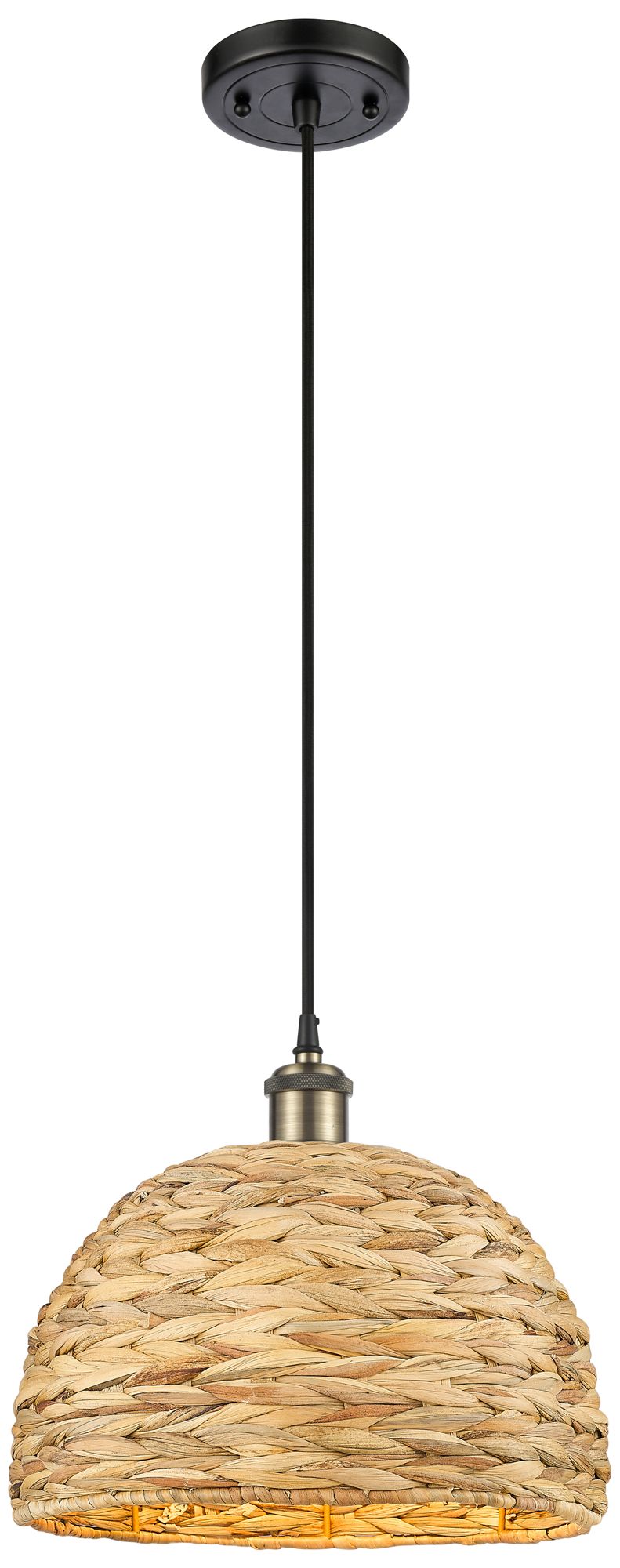 Innovations Lighting Woven Rattan Black Collection