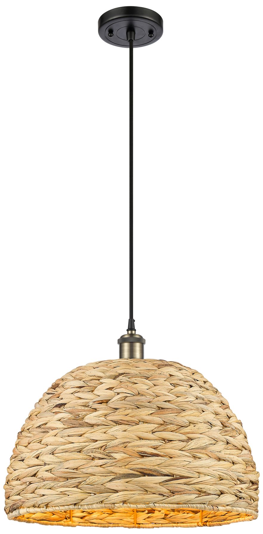 Innovations Lighting Woven Rattan Black Collection