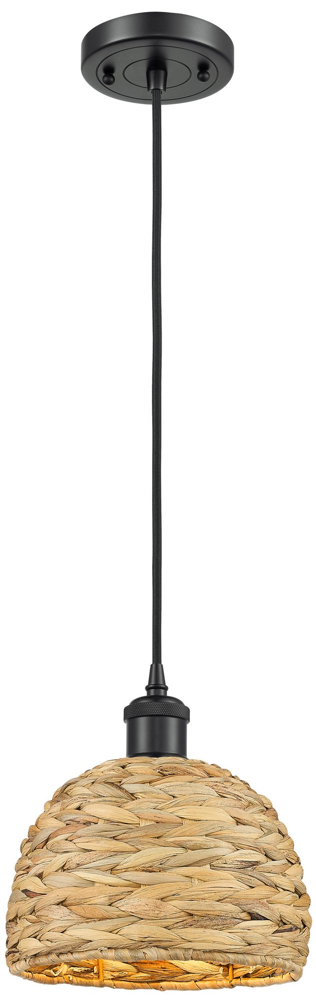 Innovations Lighting Woven Rattan Black Collection