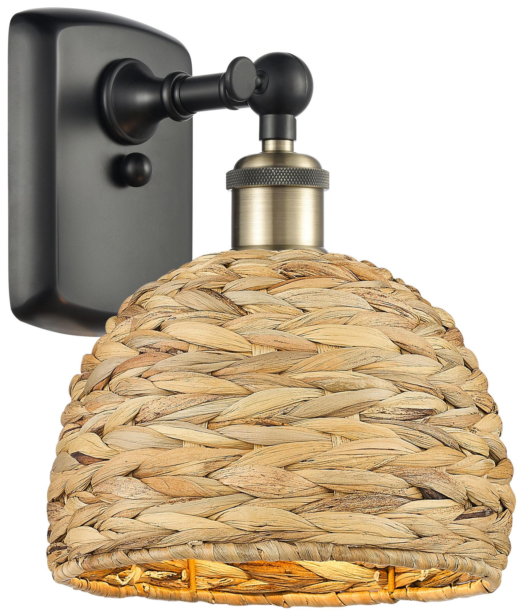 Innovations Lighting Woven Rattan Black Collection