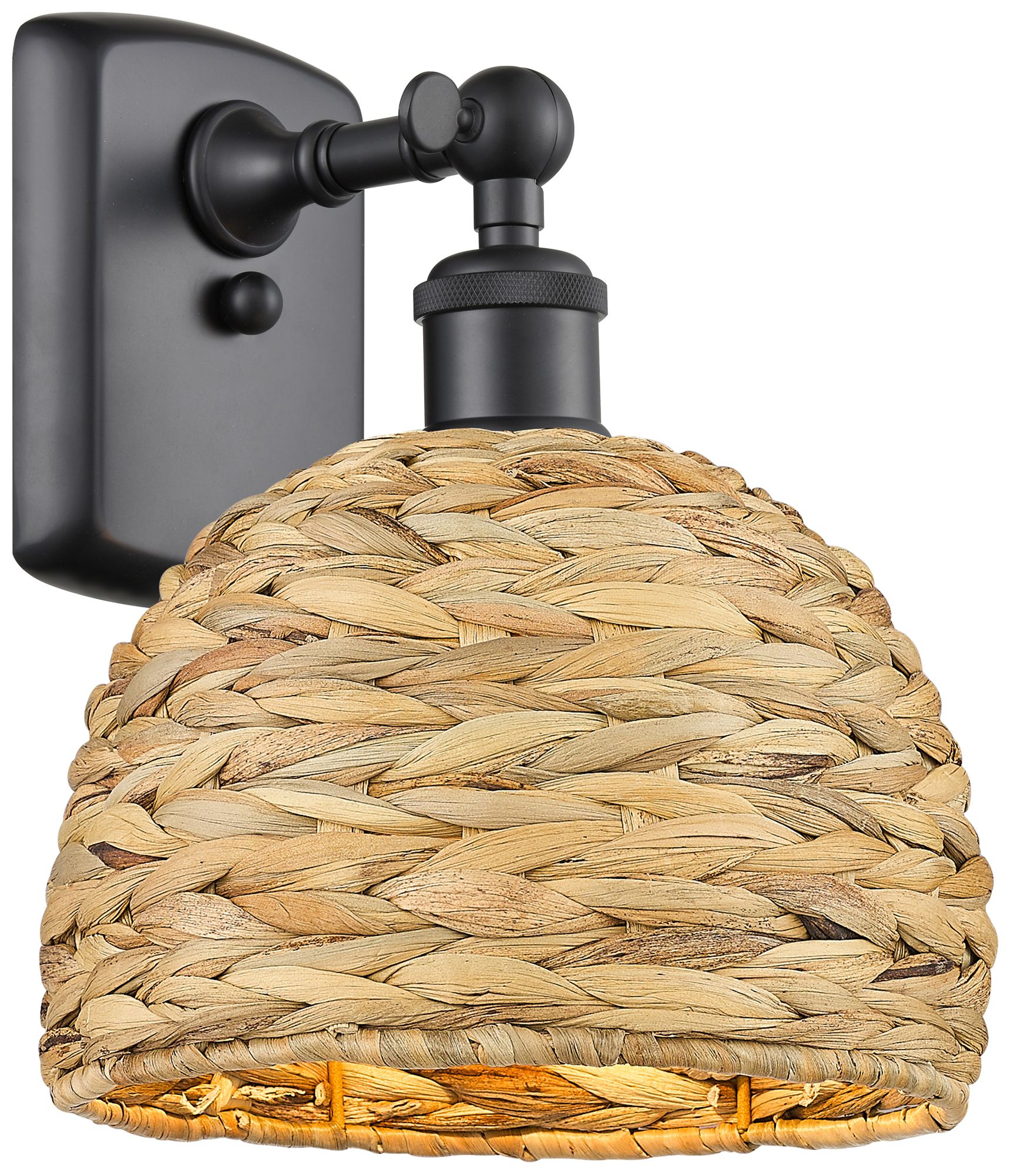 Innovations Lighting Woven Rattan Black Collection