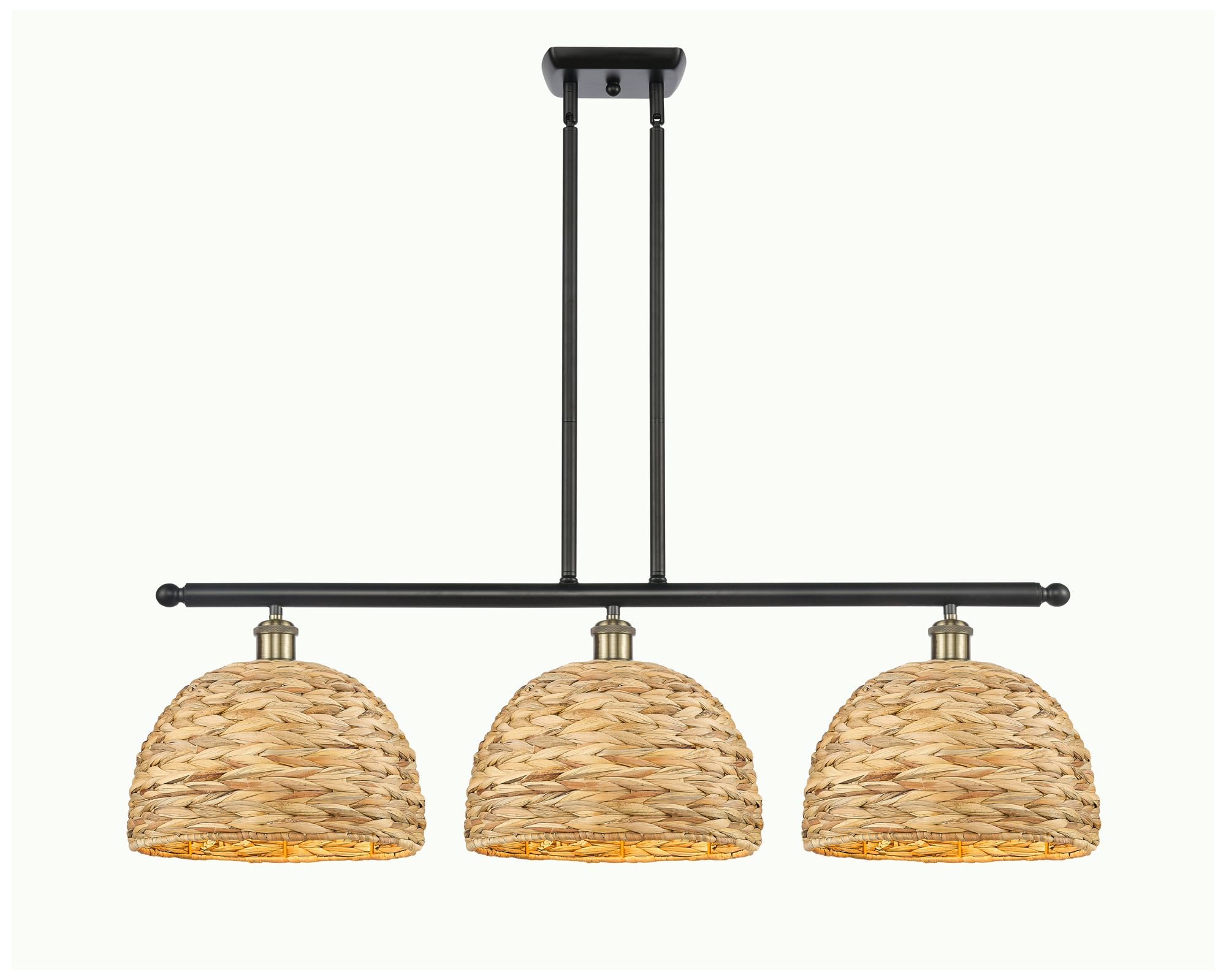 Innovations Lighting Woven Rattan Black Collection