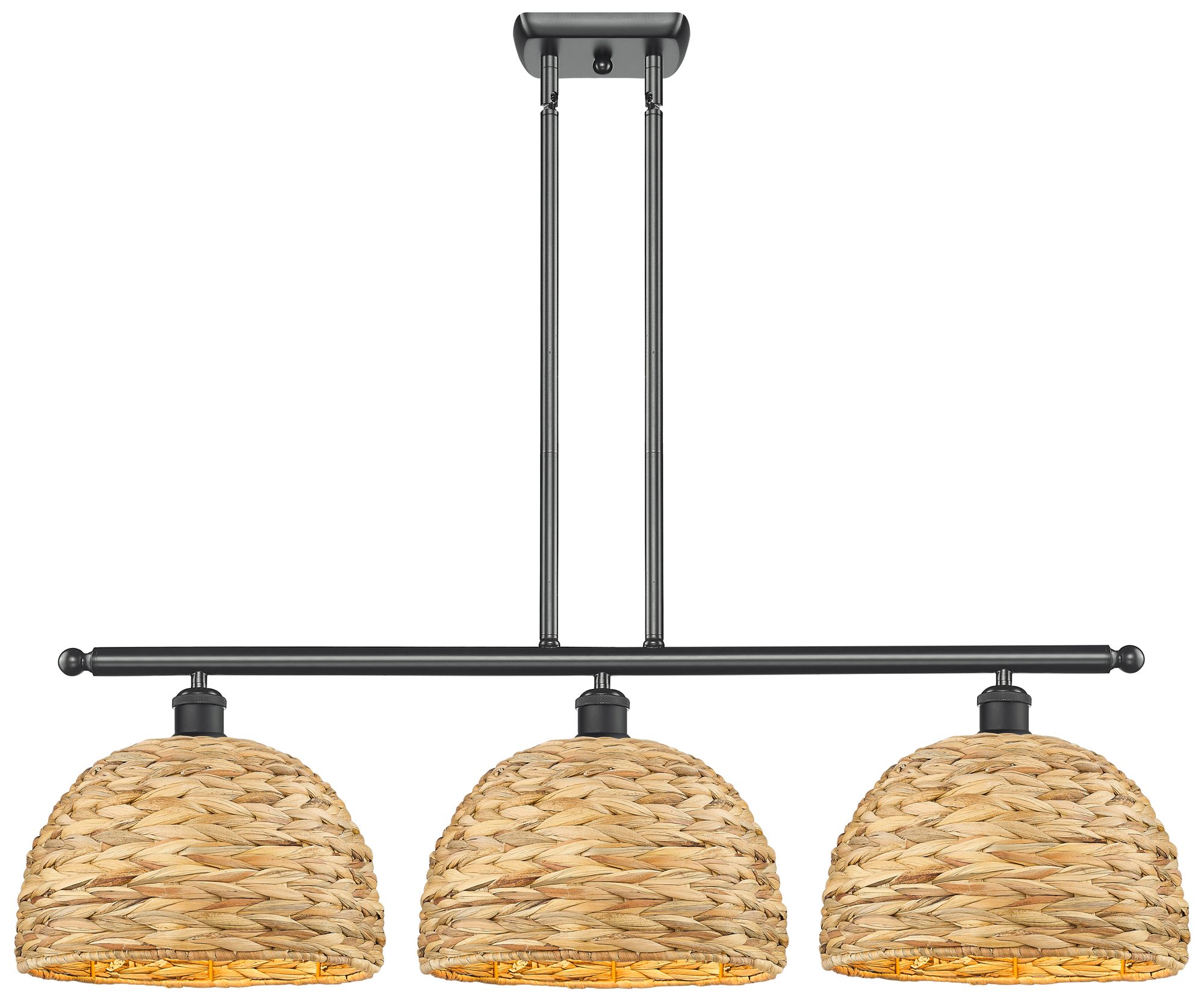 Innovations Lighting Woven Rattan Black Collection