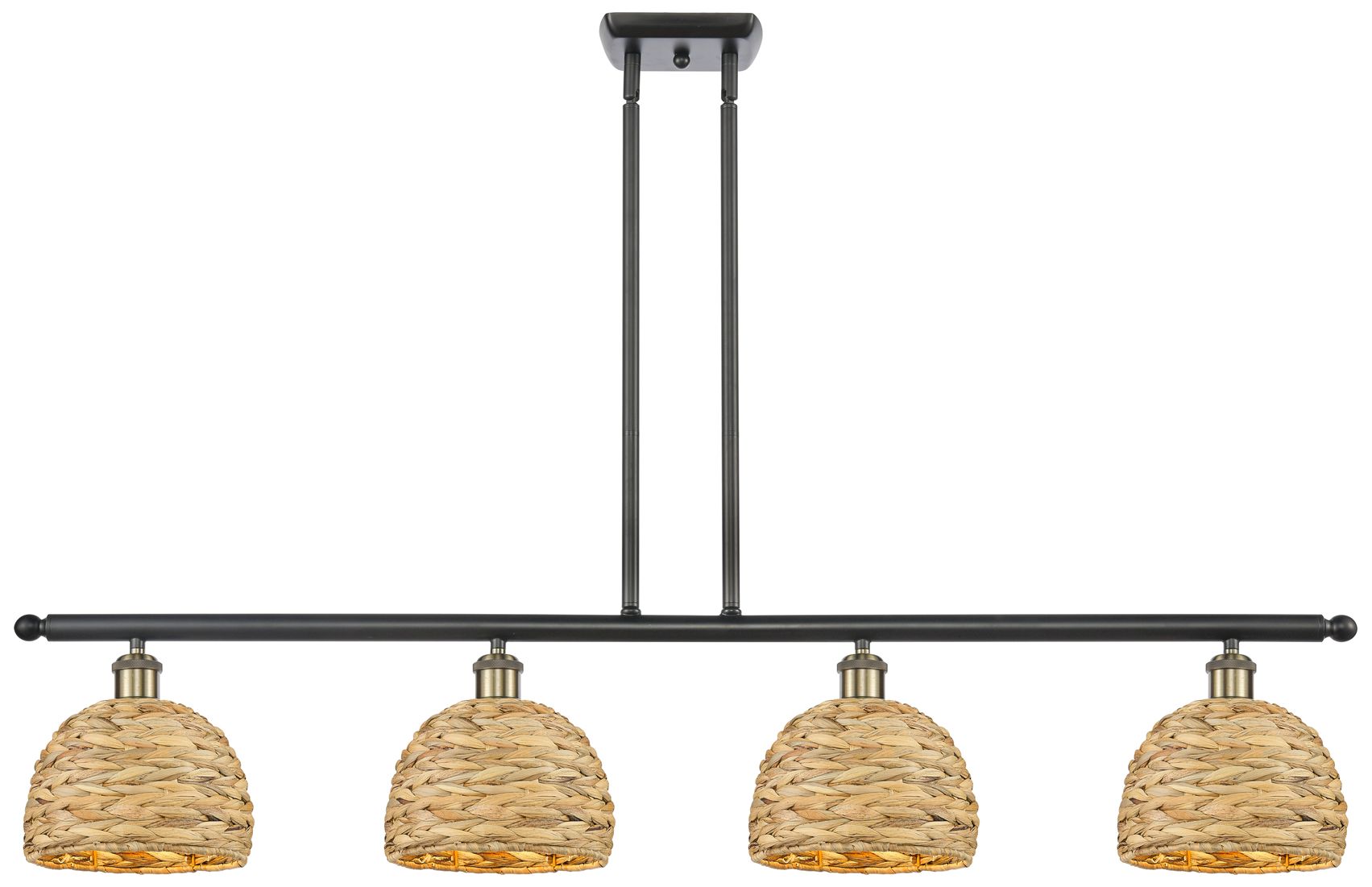 Innovations Lighting Woven Rattan Black Collection