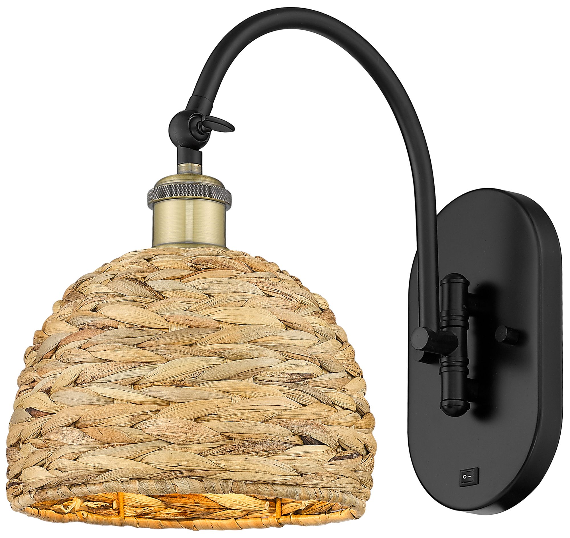 Innovations Lighting Woven Rattan Black Collection