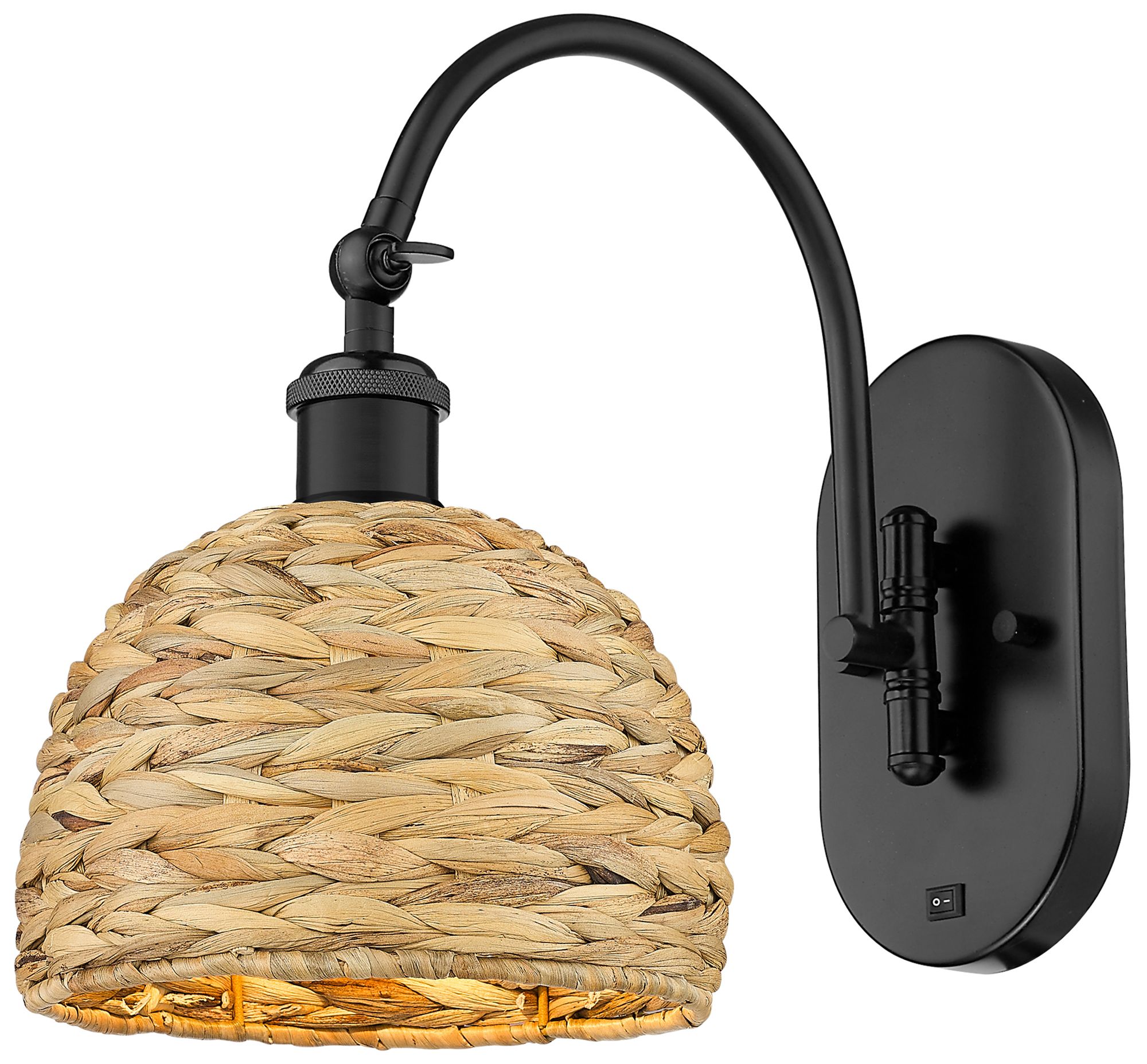 Innovations Lighting Woven Rattan Black Collection