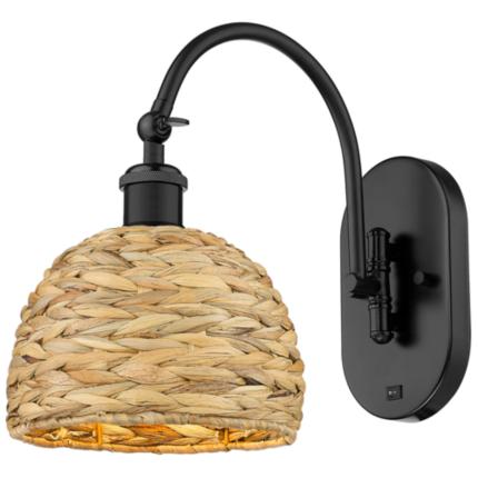 Innovations Lighting Woven Rattan Black Collection