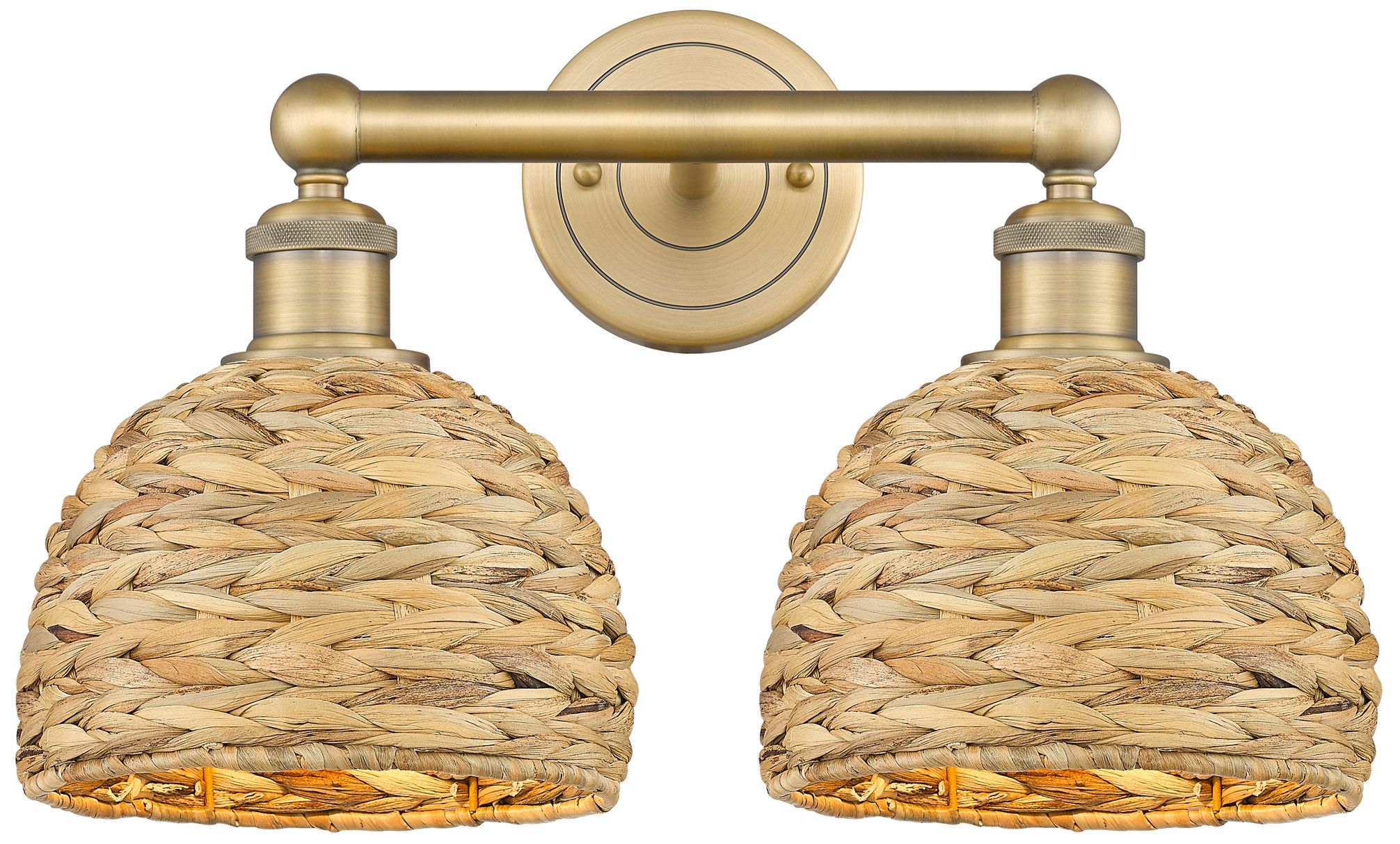Innovations Lighting Woven Rattan Brass - Antique Brass Collection