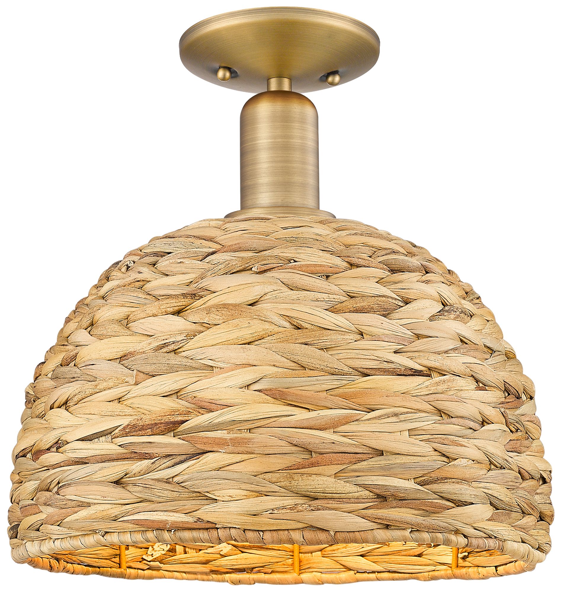 Innovations Lighting Woven Rattan Brass - Antique Brass Collection