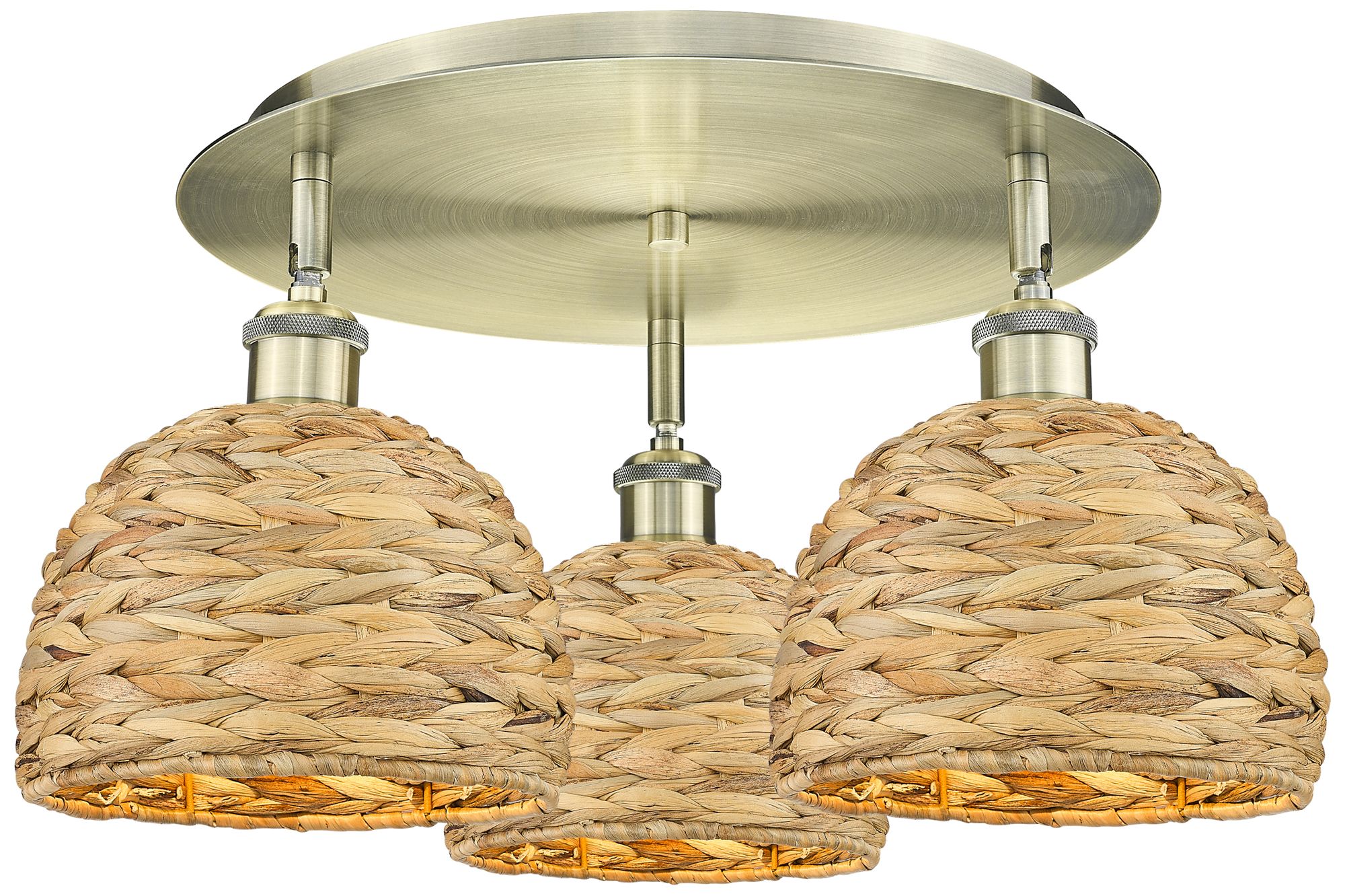 Innovations Lighting Woven Rattan Brass - Antique Brass Collection