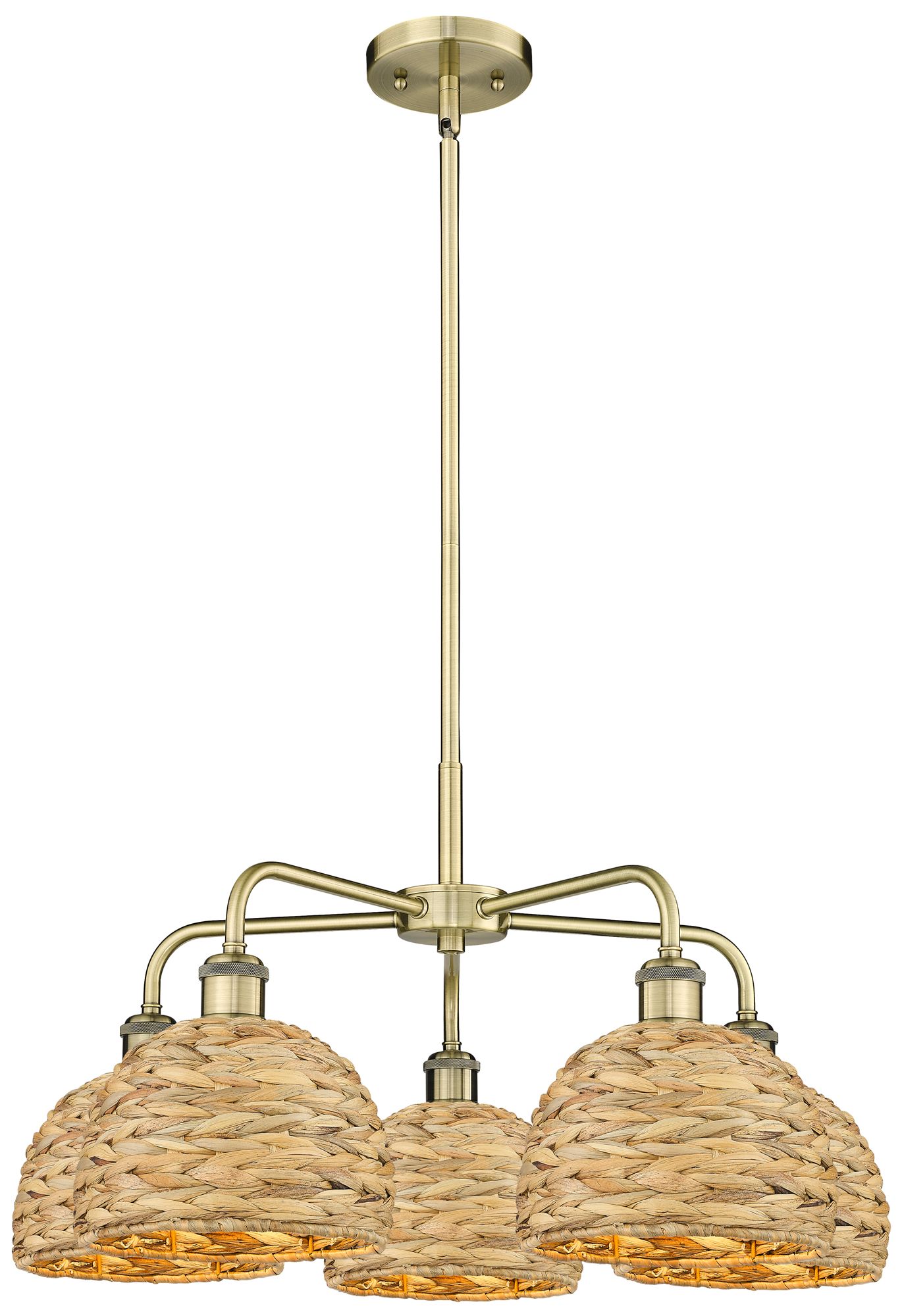 Innovations Lighting Woven Rattan Brass - Antique Brass Collection
