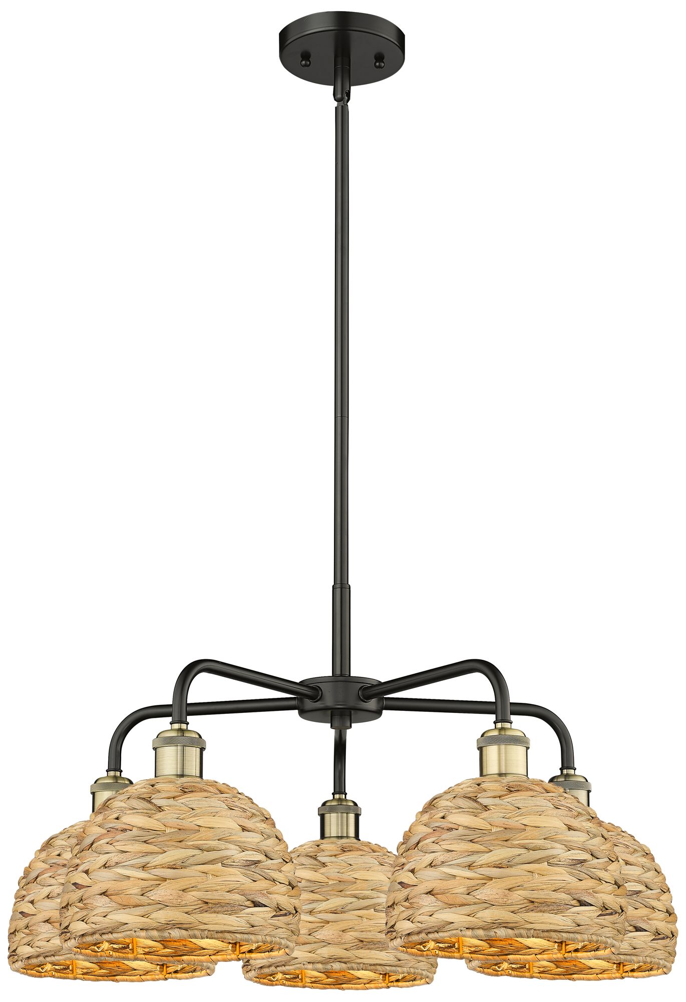 Innovations Lighting Woven Rattan Brass - Antique Brass Collection