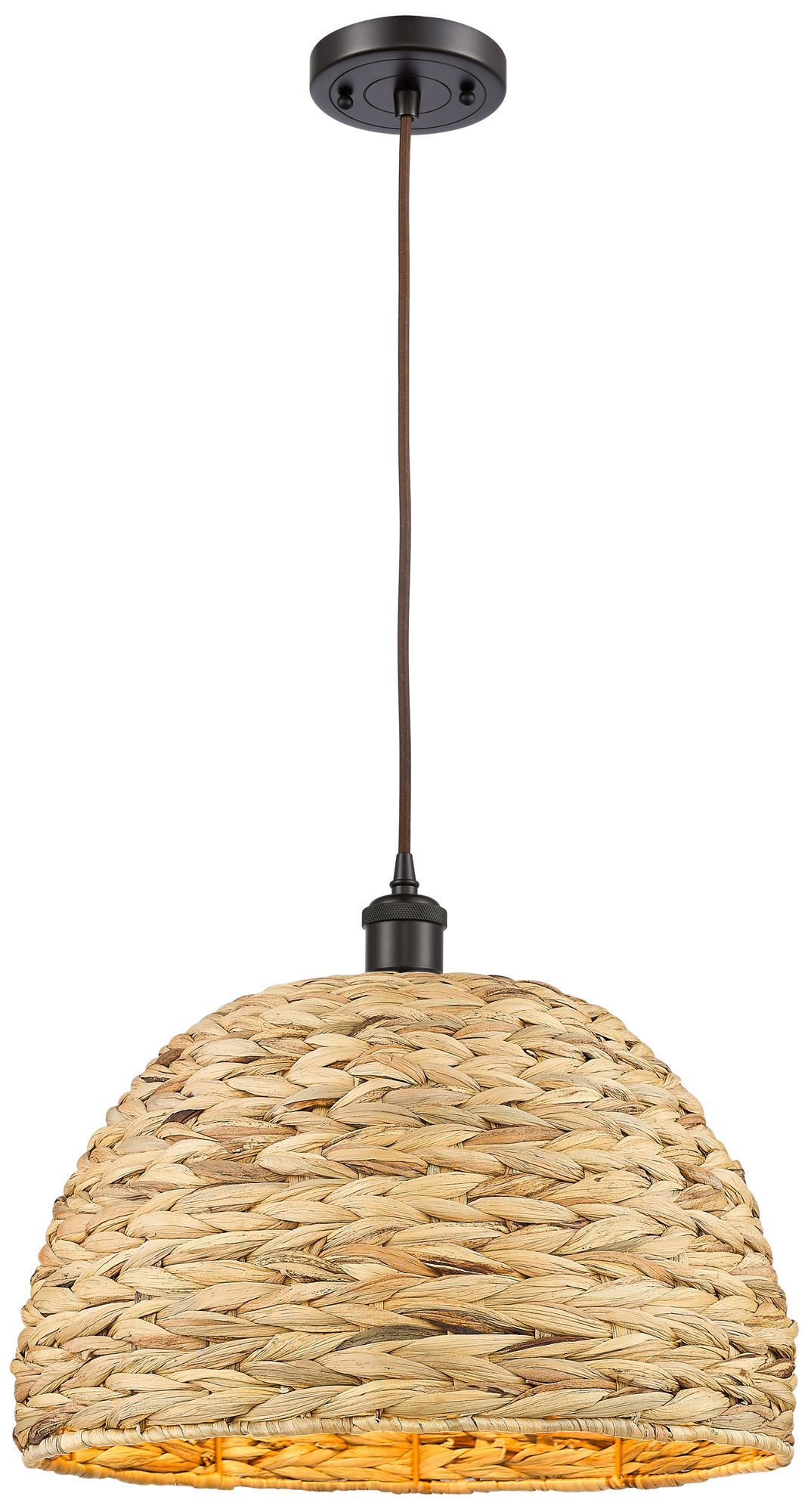 Innovations Lighting Woven Rattan Brass - Antique Brass Collection