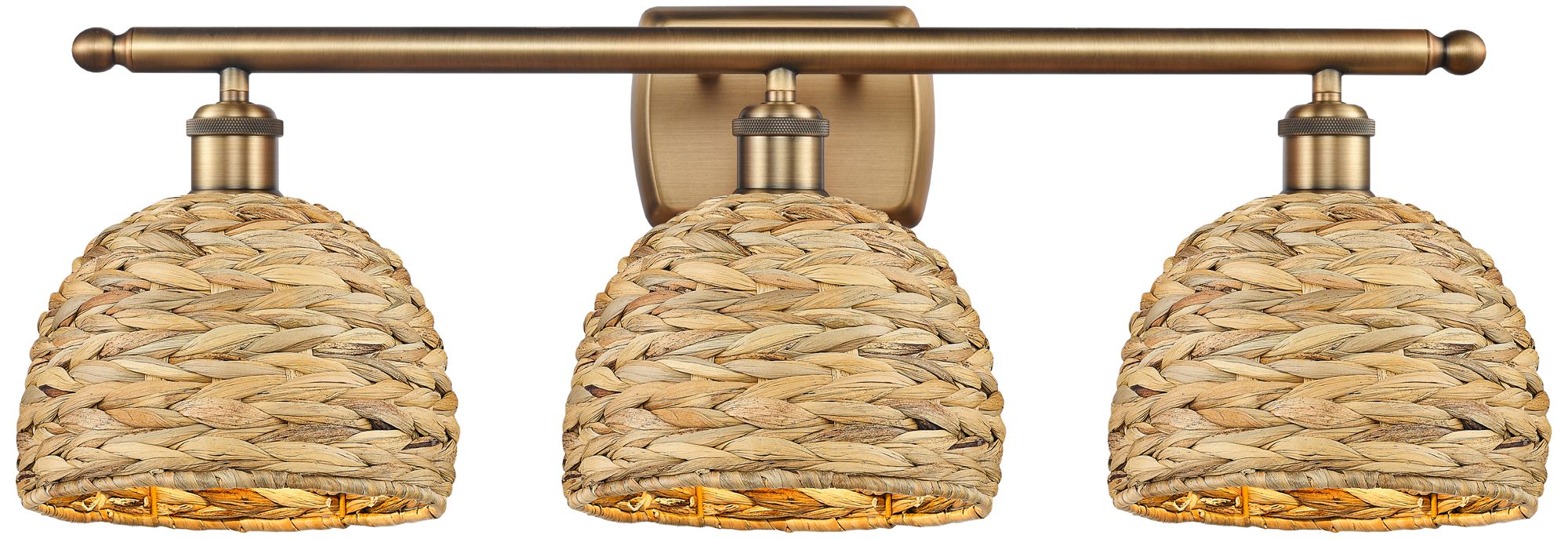 Innovations Lighting Woven Rattan Brass - Antique Brass Collection