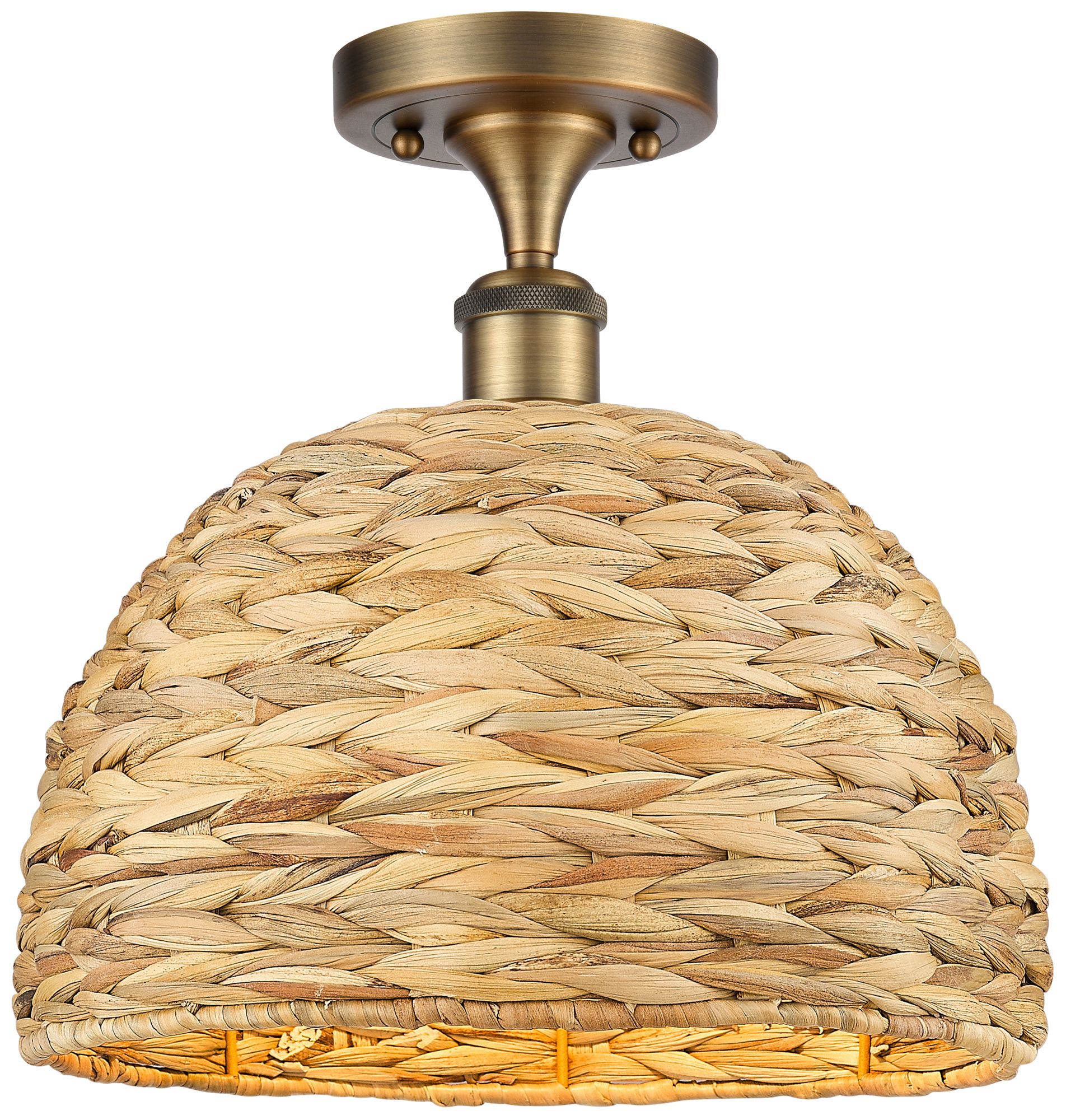 Innovations Lighting Woven Rattan Brass - Antique Brass Collection