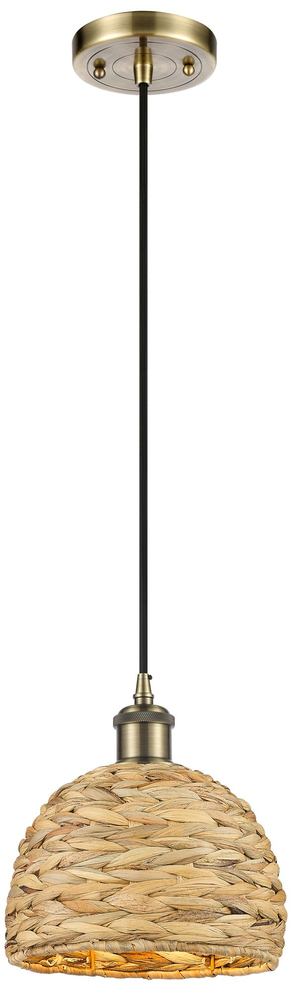 Innovations Lighting Woven Rattan Brass - Antique Brass Collection