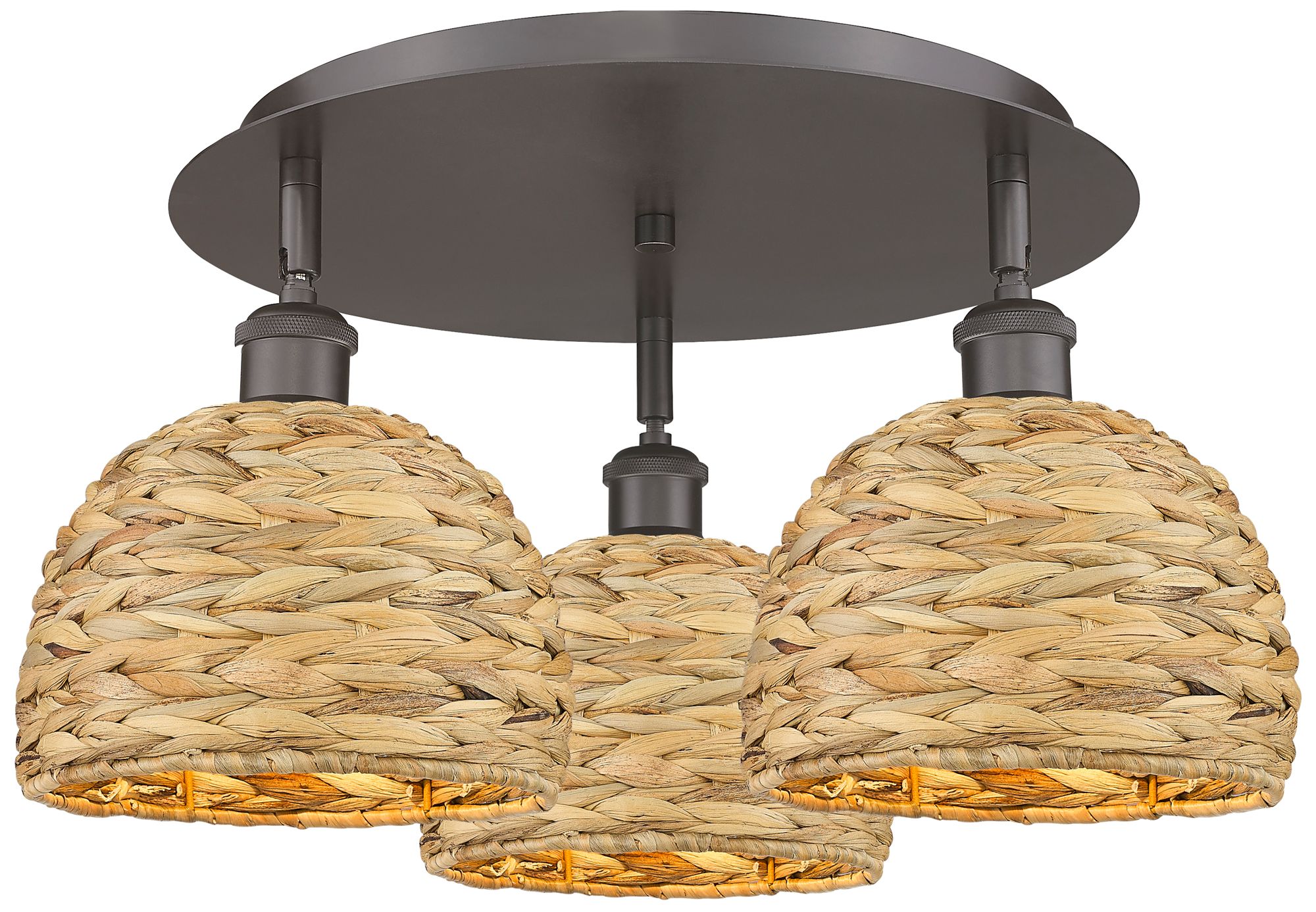 Innovations Lighting Woven Rattan Bronze Collection