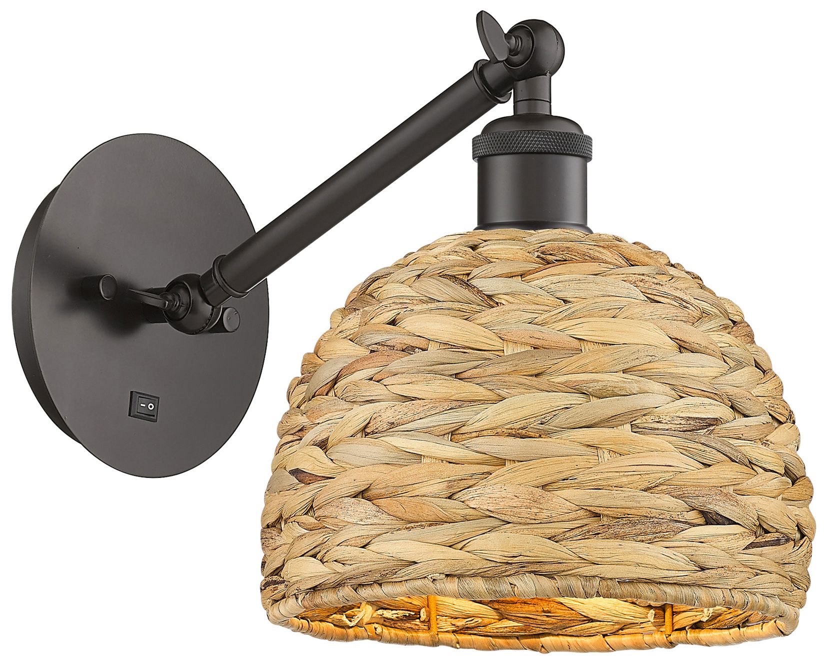 Innovations Lighting Woven Rattan Brown Collection
