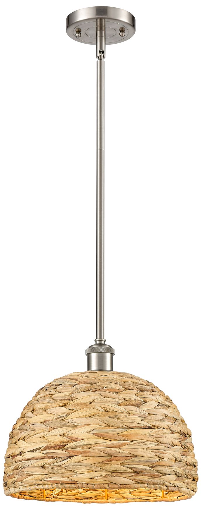 Innovations Lighting Woven Rattan Brushed Nickel Collection