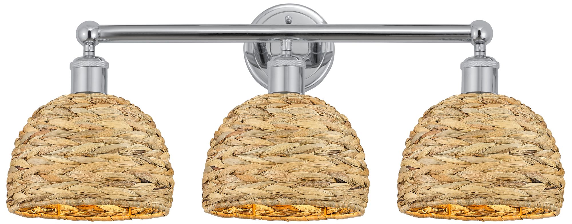 Innovations Lighting Woven Rattan Chrome Collection