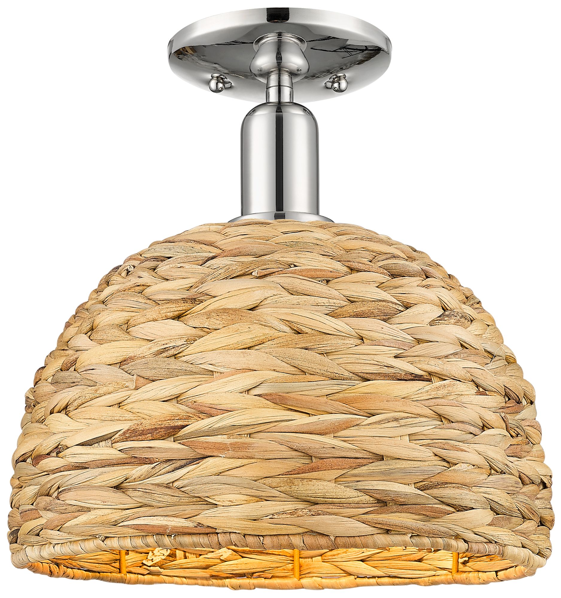 Innovations Lighting Woven Rattan Chrome Collection