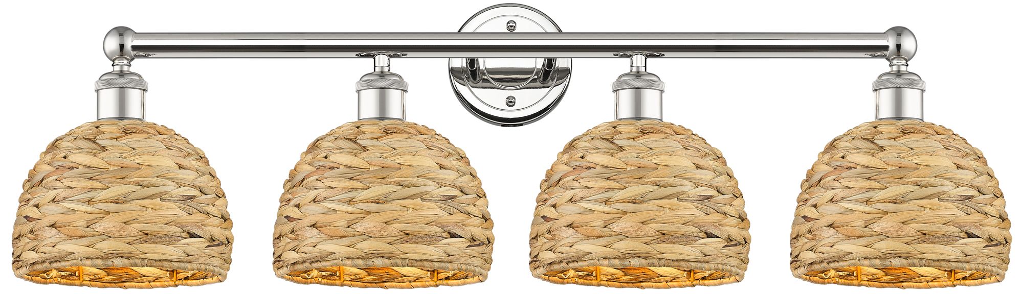 Innovations Lighting Woven Rattan Chrome Collection