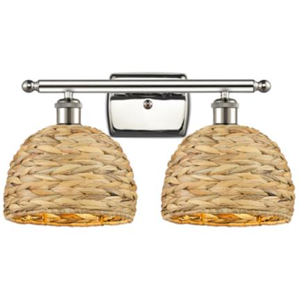 Innovations Lighting Woven Rattan Chrome Collection