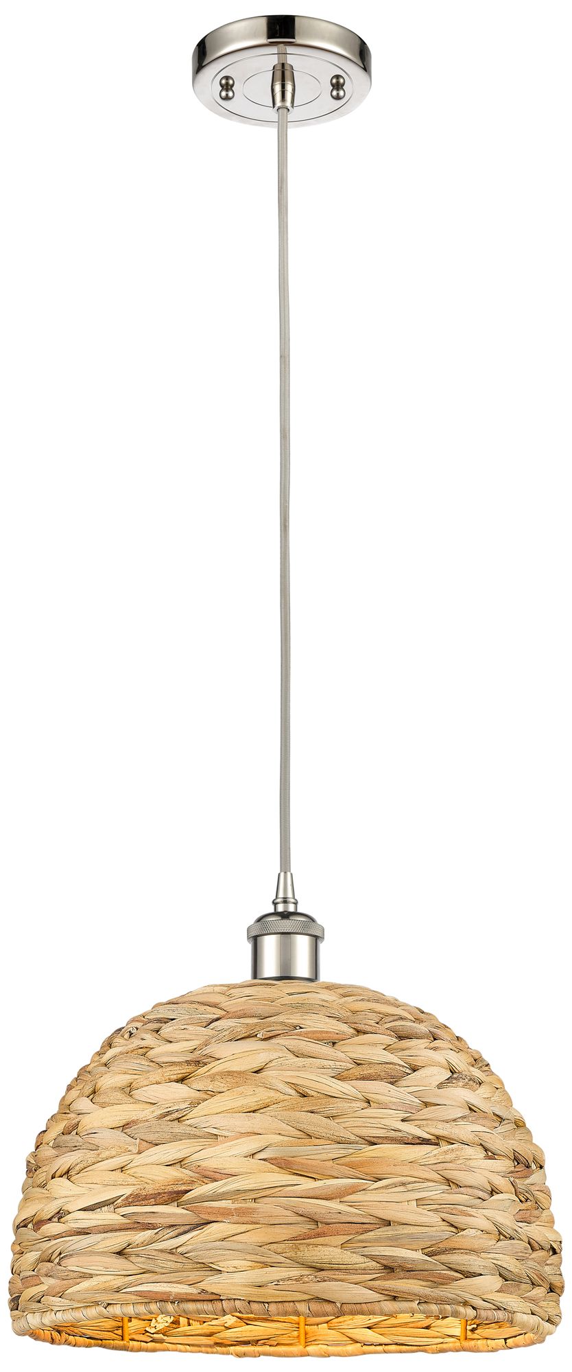 Innovations Lighting Woven Rattan Chrome Collection