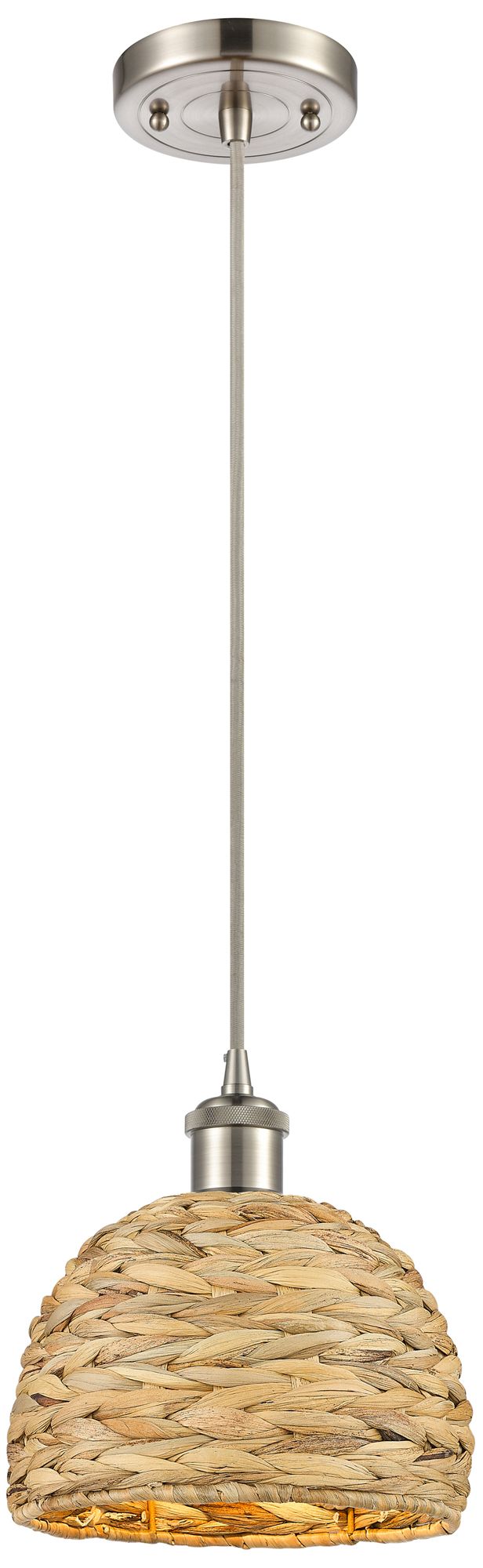 Innovations Lighting Woven Rattan Chrome Collection