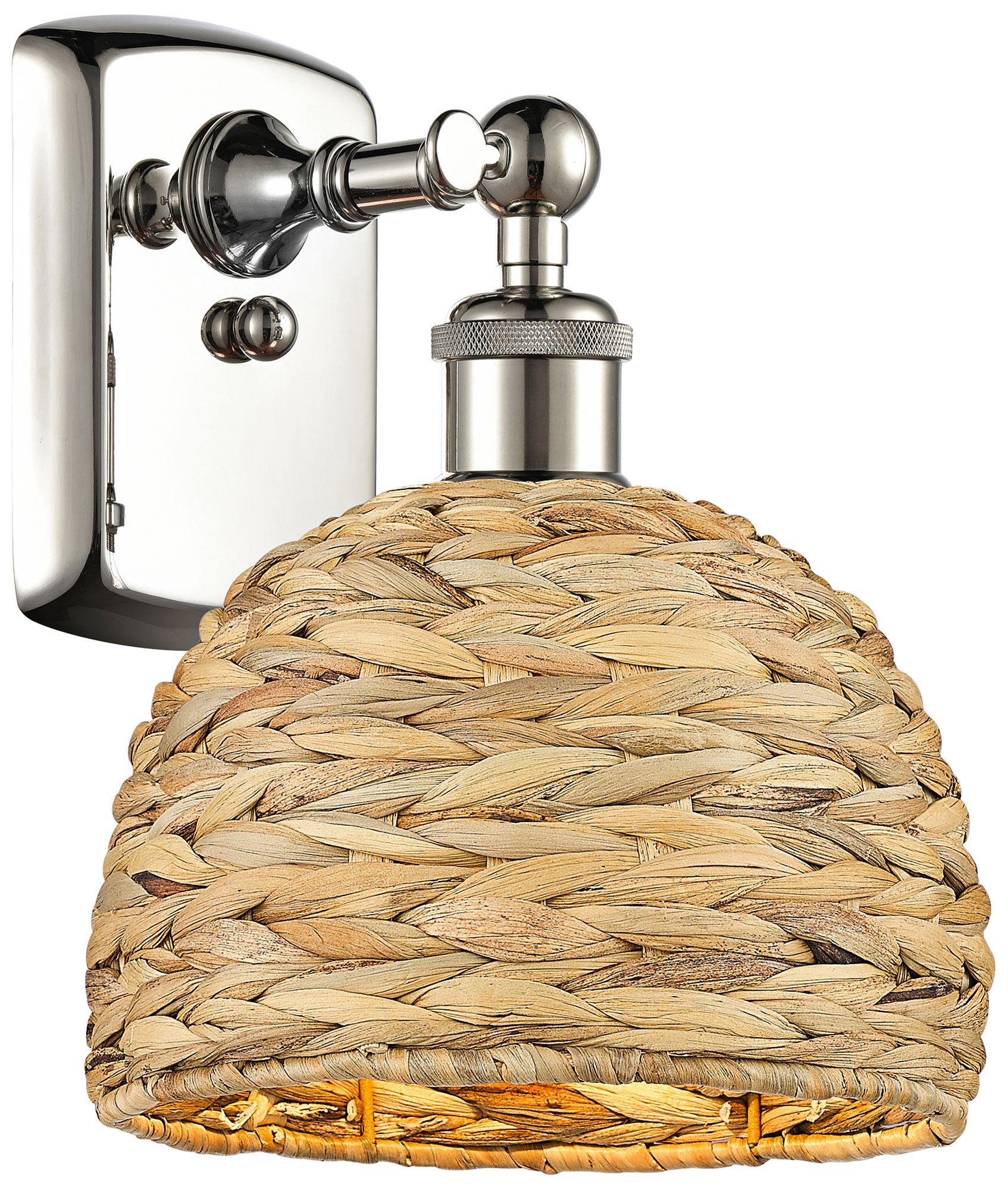 Innovations Lighting Woven Rattan Chrome Collection