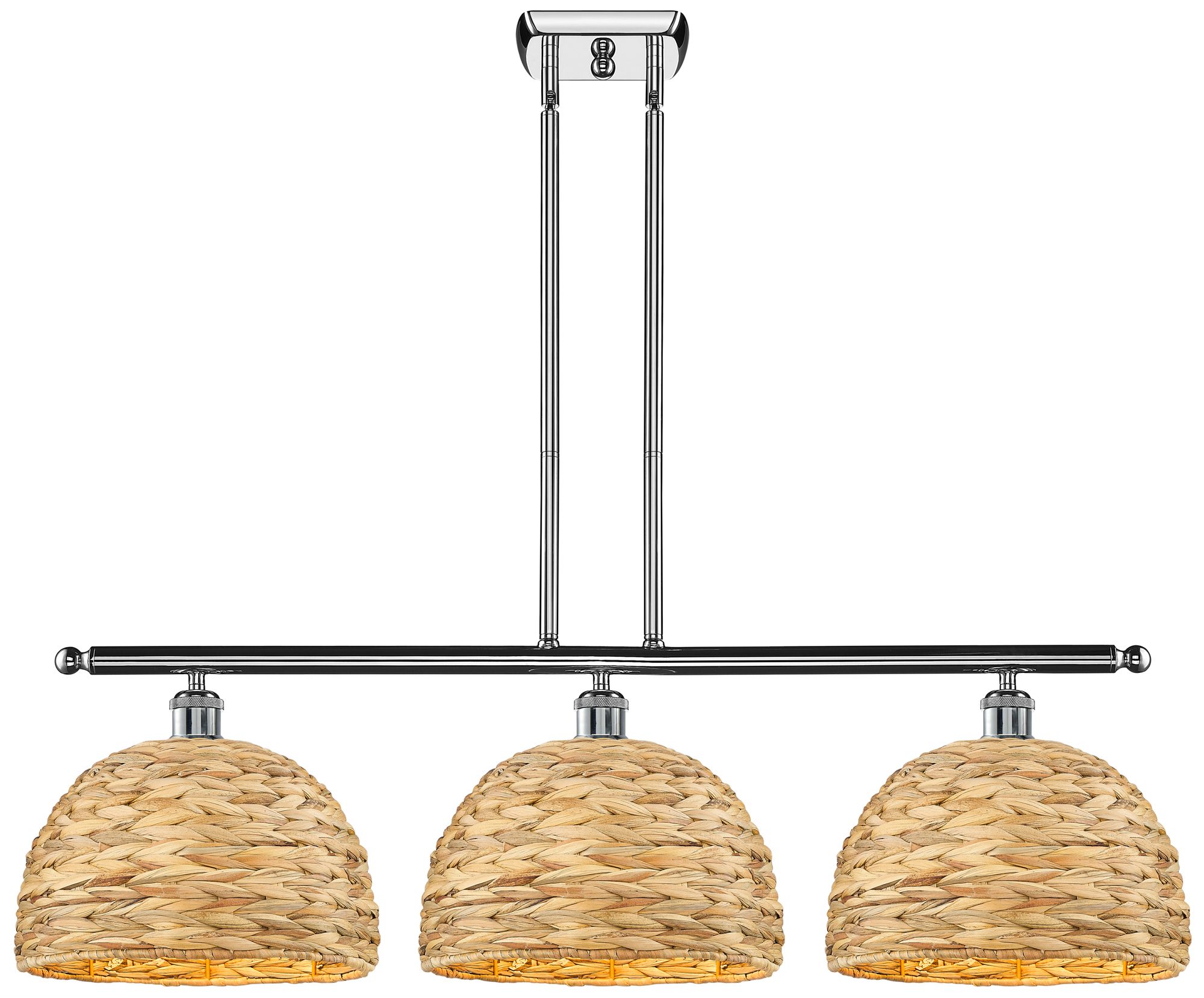 Innovations Lighting Woven Rattan Chrome Collection