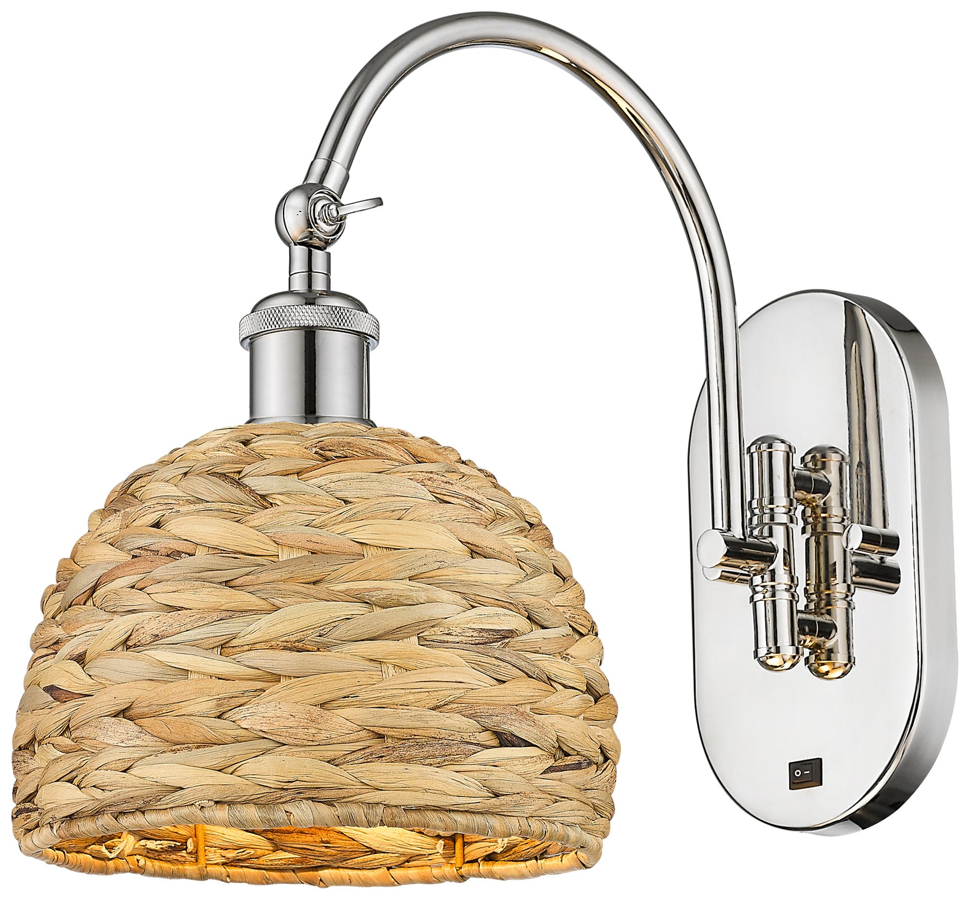 Innovations Lighting Woven Rattan Chrome Collection