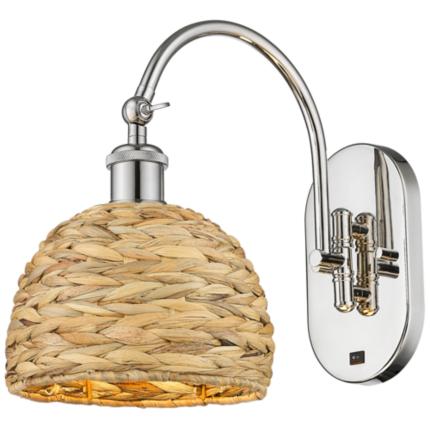 Innovations Lighting Woven Rattan Chrome Collection
