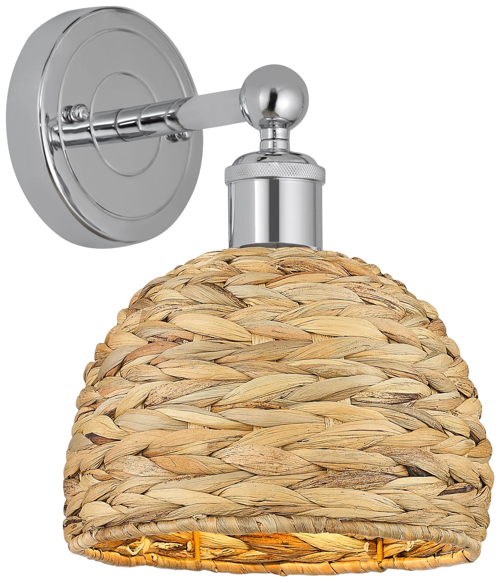 Innovations Lighting Woven Rattan Chrome Collection