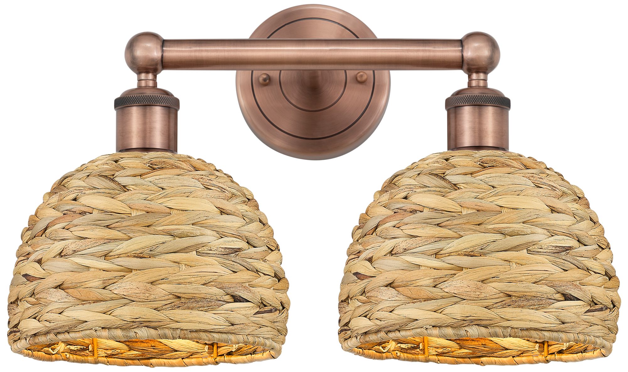 Innovations Lighting Woven Rattan Copper Collection