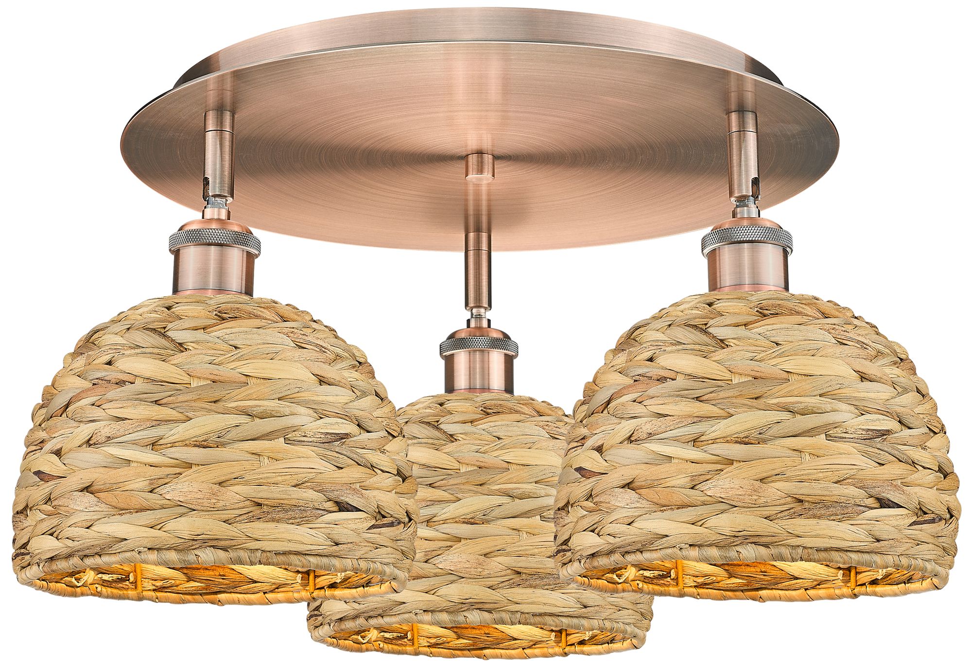 Innovations Lighting Woven Rattan Copper Collection