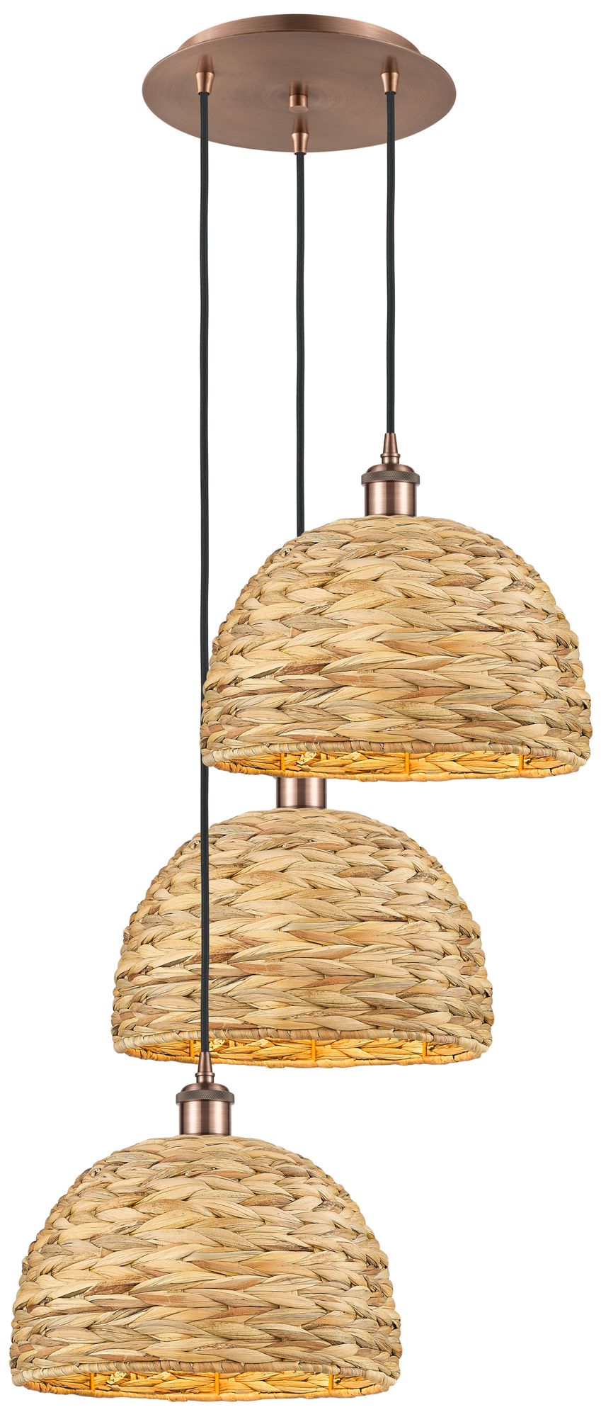 Innovations Lighting Woven Rattan Copper Collection