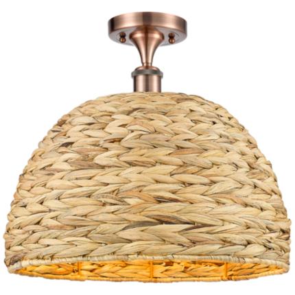 Innovations Lighting Woven Rattan Copper Collection