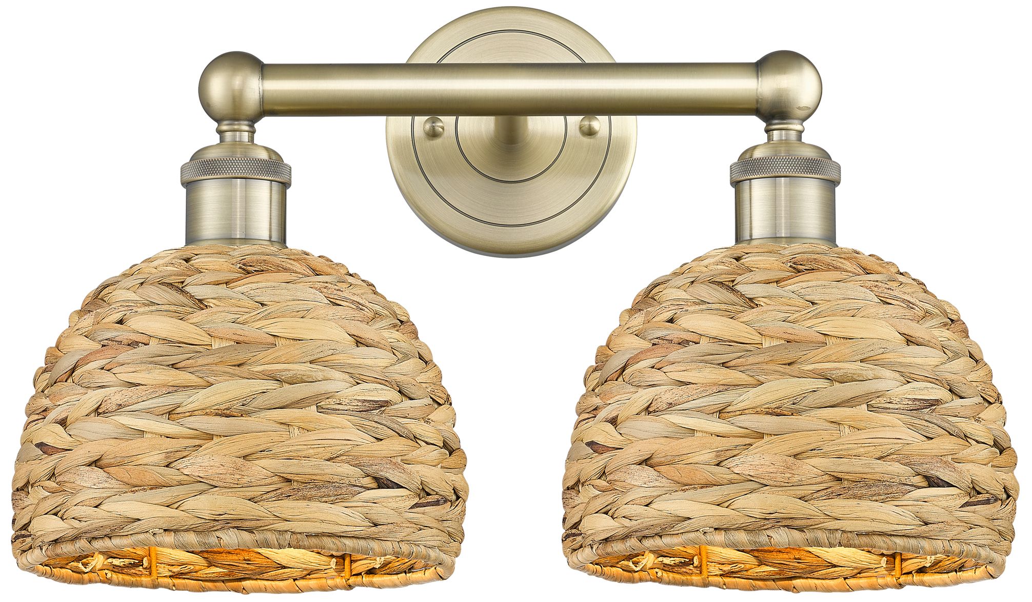 Innovations Lighting Woven Rattan Gold Collection