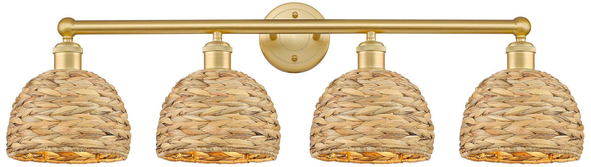 Innovations Lighting Woven Rattan Gold Collection