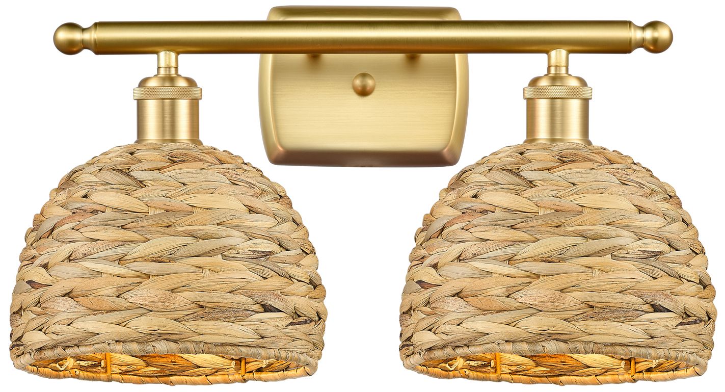 Innovations Lighting Woven Rattan Gold Collection